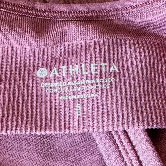 Athleta, Aurora Scoop Crossback Ribbed Women’s Small Sports Bra A-C, Tawny Rose - Picture 7 of 7